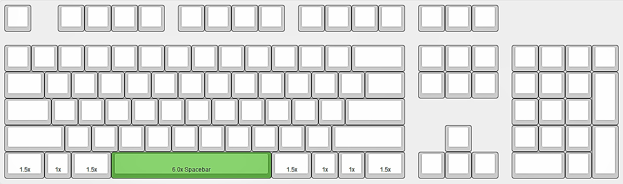 Max Keyboard Single Cherry MX key - 6.0x Spacebar