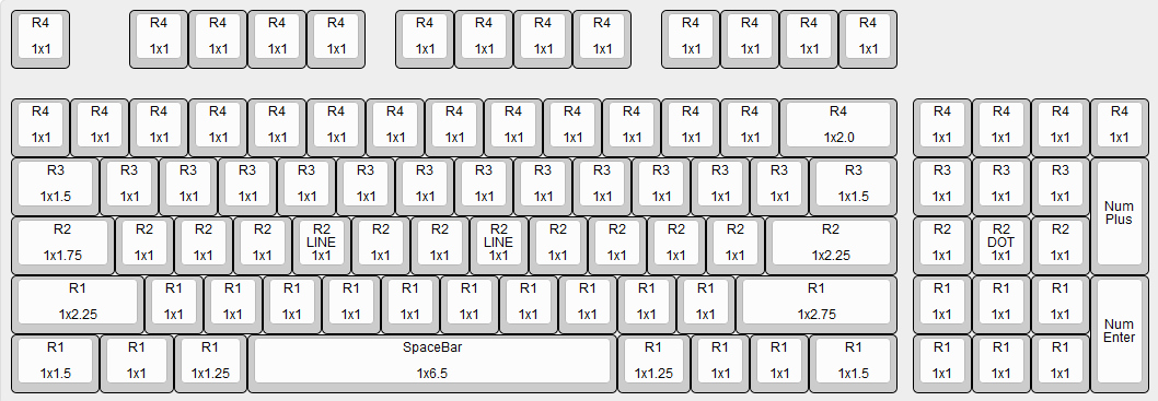CM Storm QuickFire TK Backlit Mechanical Keyboard Key Cap Size Chart