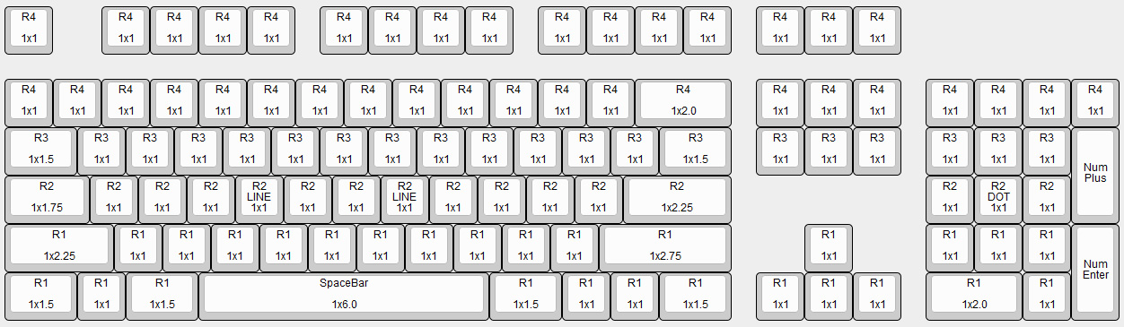 Max Nighthawk Mechanical Keyboard Key Cap Size Chart