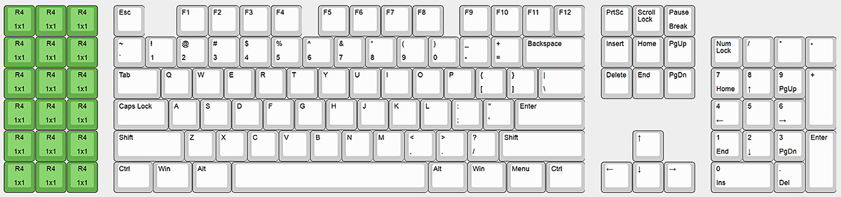 Max Keyboard Black Translucent G Keys Pack for Corsair K95 (Blank)