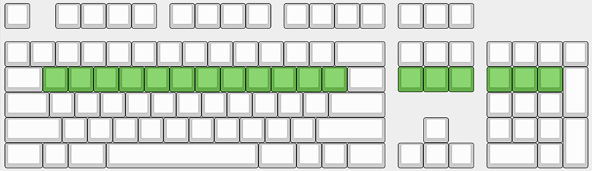 Max Keyboard Row 3, Size 1x1 Cherry MX Keycap