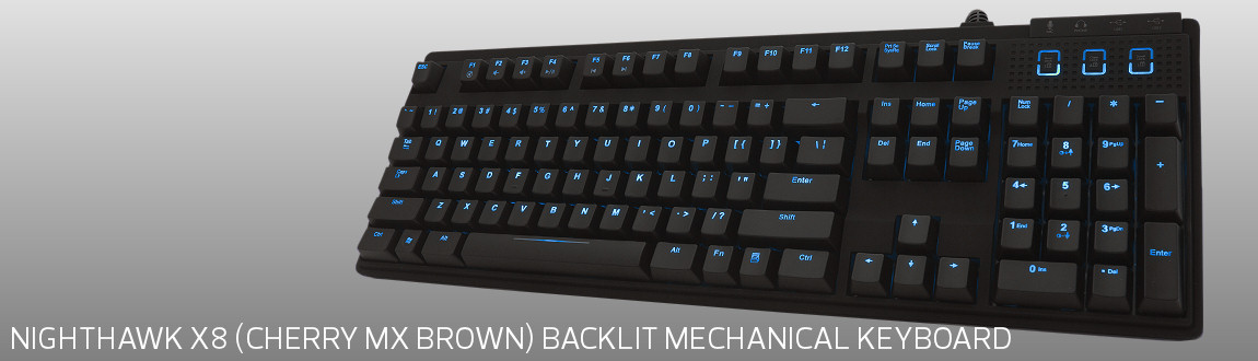 Max Keyboard Nighthawk X8 Backlit Mechanical Keyboard